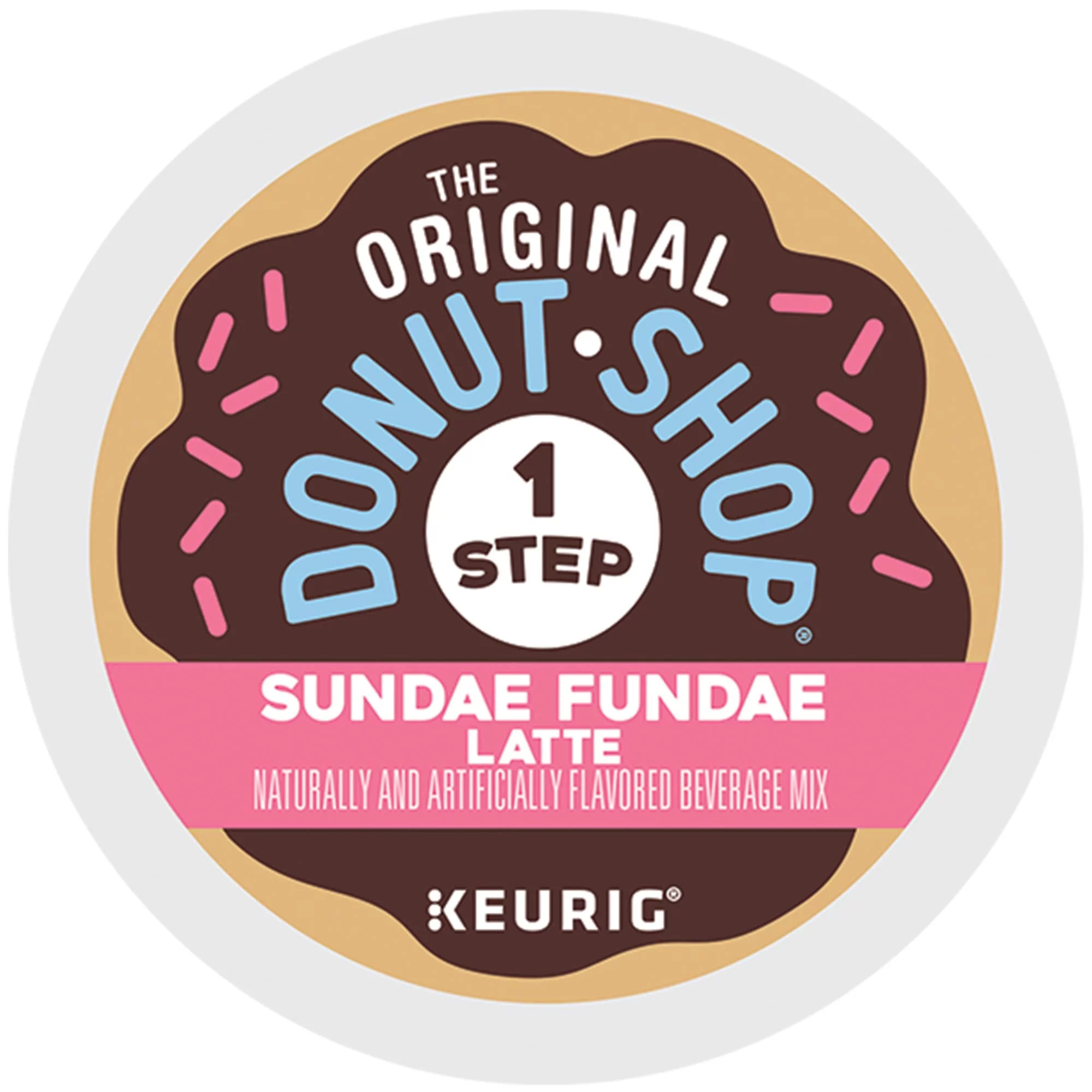 The Original Donut Shop Sundae Fundae One Step Latte, Keurig Single Serve K-Cup Pods, 20 Count