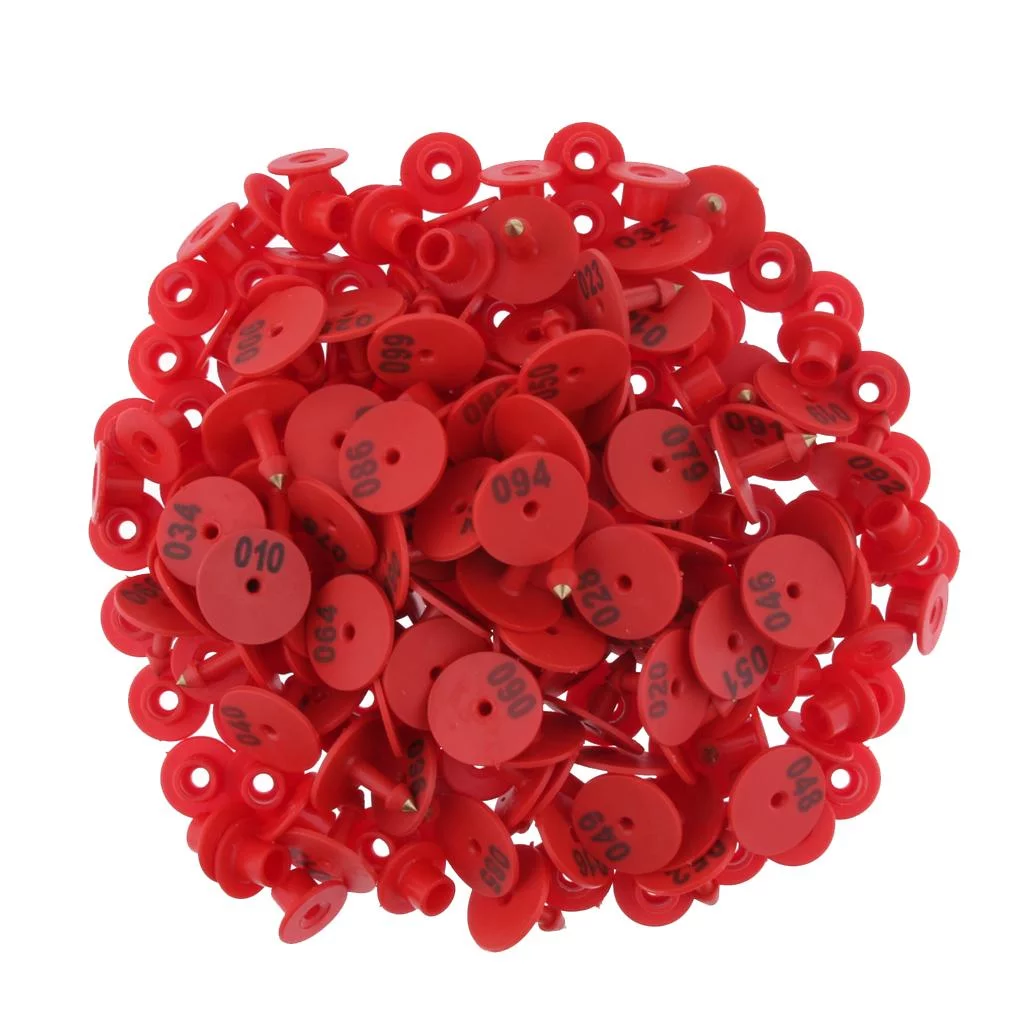 4-00PCS Numbered Livestock For Cow Cattle Sheep, safe to