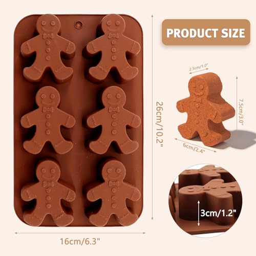 Meltset Silicone Baking Mold Gingerbread Man Chocolate Mold DIY Soap Mold