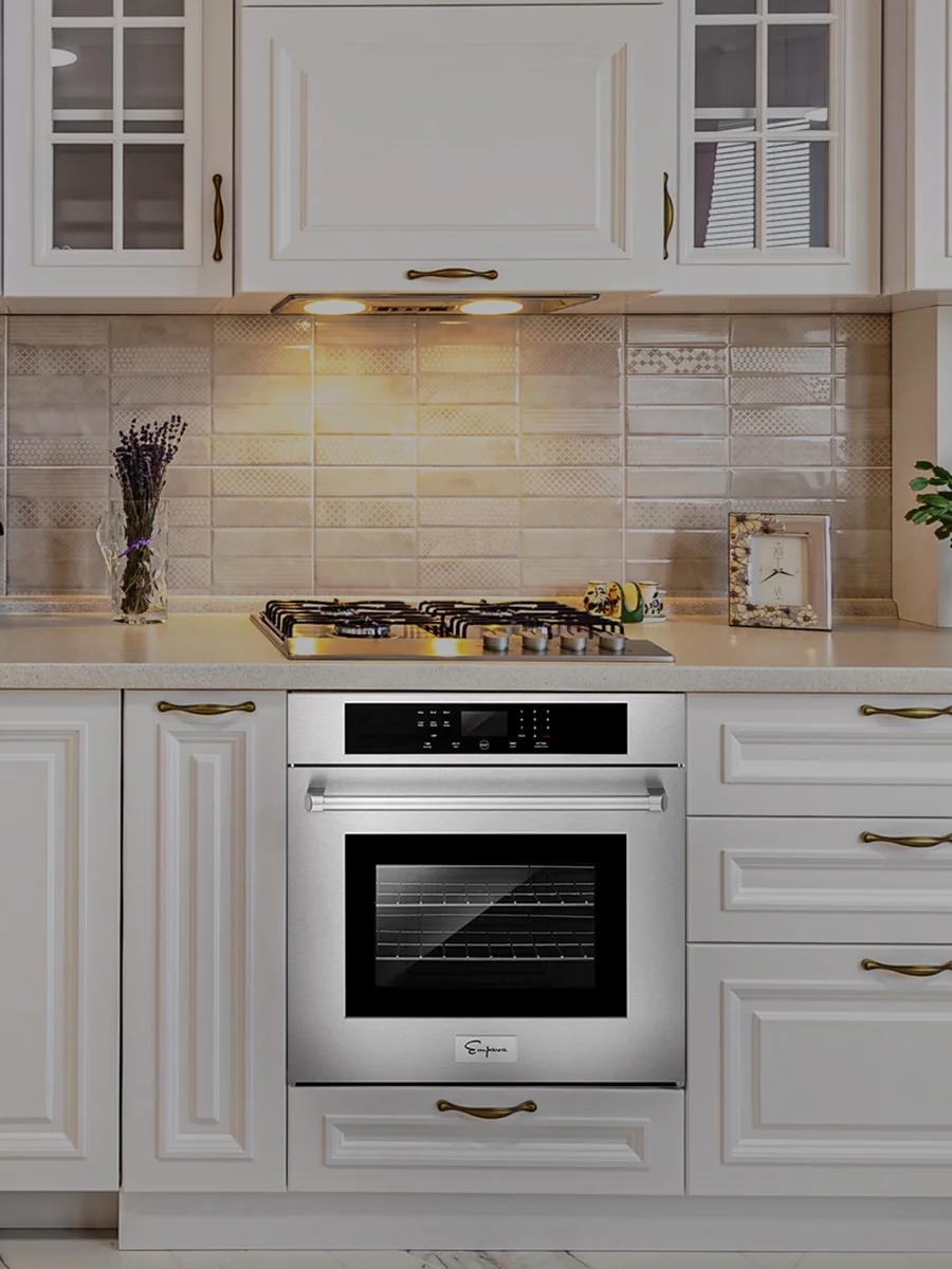 Empava 30-inch Electric Single Wall Oven Self-cleaning Convection Fan Touch Control in Stainless Steel-EMPV-30WO03