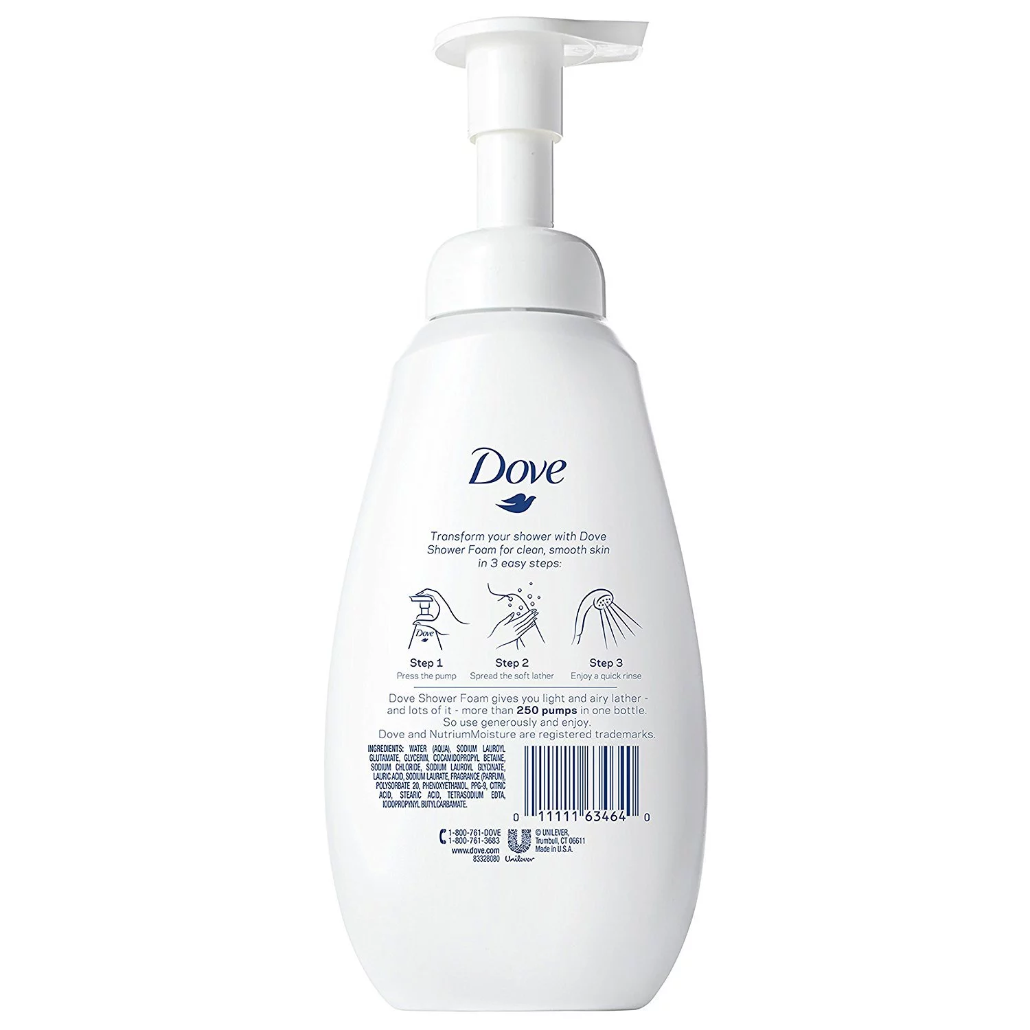 Dove Shower Foam, Shea Butter with Warm Vanilla, 13.5 oz (Pack of 2)