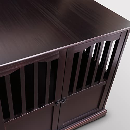 Casual Home Wooden Medium Pet Crate, End Table, Espresso