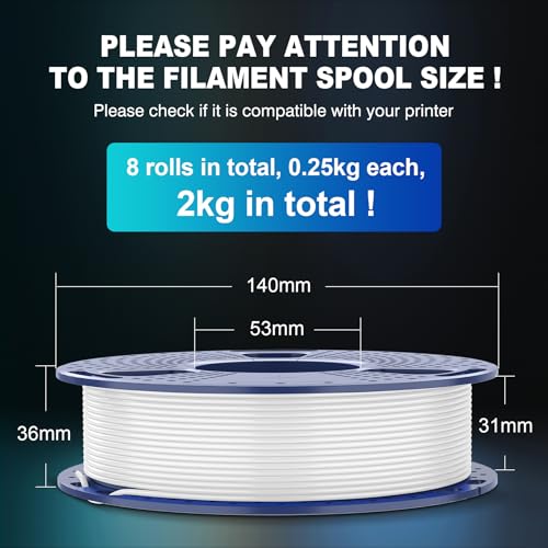 SUNLU 4kg PLA 3D Printer Filament Bundle, Neatly Wound PLA Filament 1.75mm ±0.02mm, Individually Vacuum Packed, 4kg in Total, 1kg per Spool, 4 Pack, 4000g, 4Black
