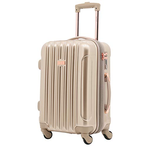 kensie Women's Alma Hardside Spinner Luggage, Expandable, Japanese Carmine Red, Carry-On 20-Inch