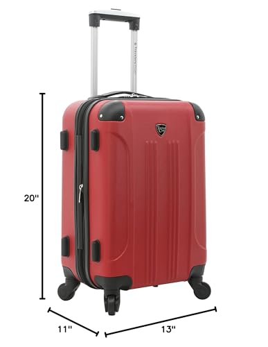 Travelers Club Chicago Hardside Expandable Spinner Luggage, Teal, 20