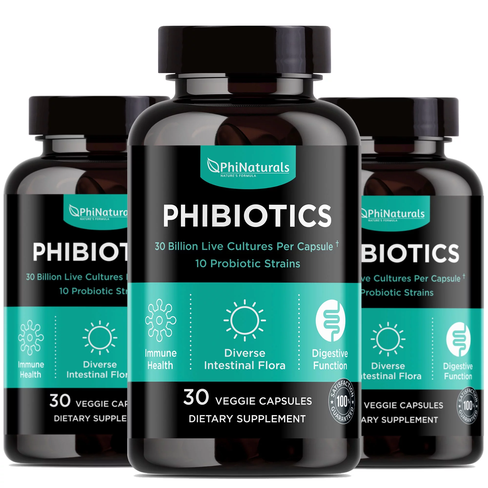 Probiotic (Pack of 3) Supplement by Phi Naturals
