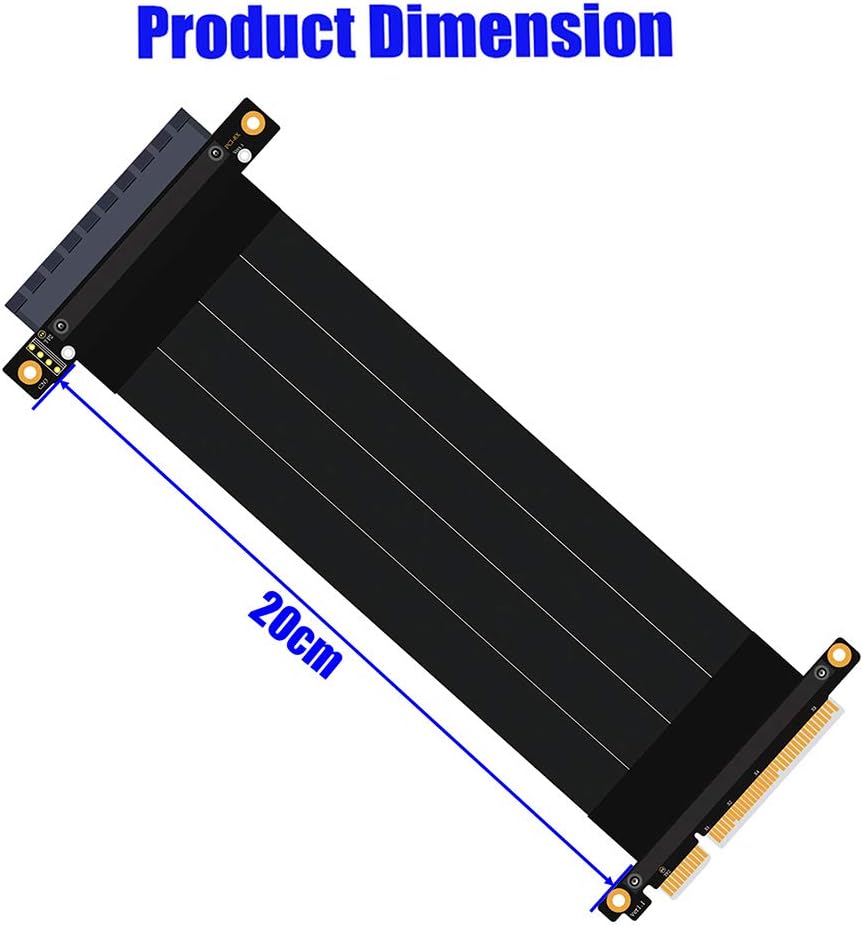 Pcie Extension Cable Pcie x16 Extension Cable PCIE Express3.0 16X Extension Cable pcie Riser (pcie 16X 180 Degree Cable 20cm)