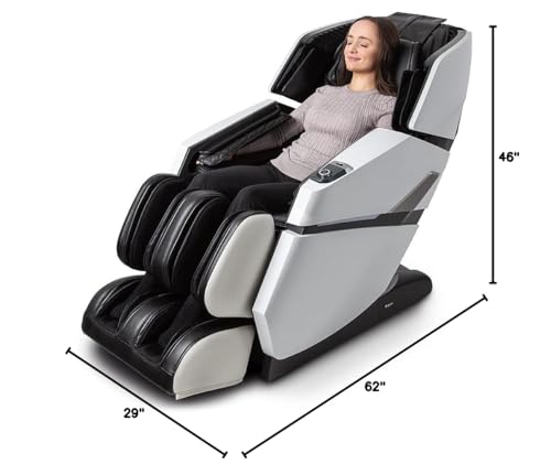 Osaki Titan Summit Flex | Gray | SL-Track Zero Gravity Full Body Massage Chair | Body Scanning | Lumbar and Calf Heating | Bluetooth Speaker | Space Saving | Full Body Airbag Compression