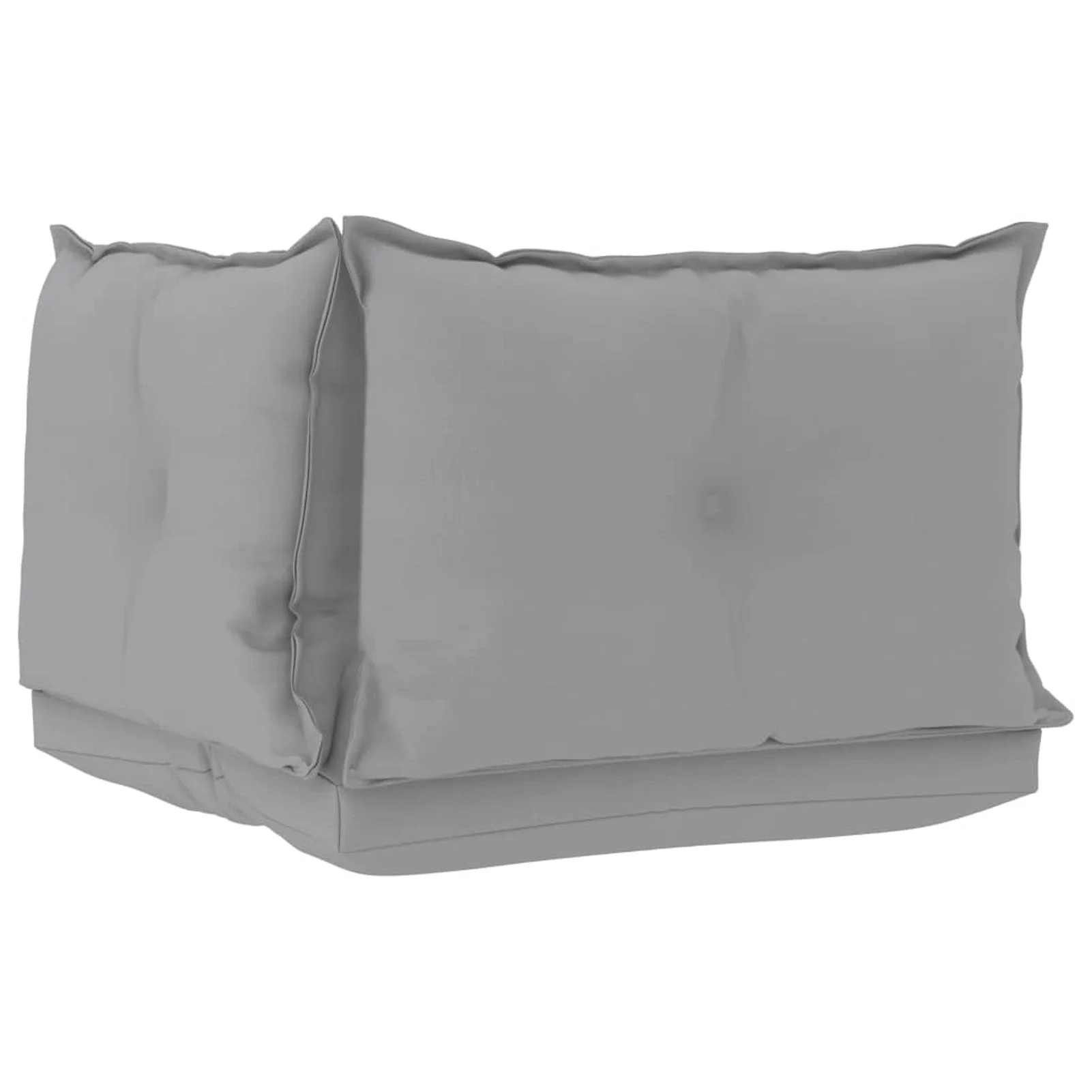 Walmeck Pallet Cushions 3 pcs Gray Fabric