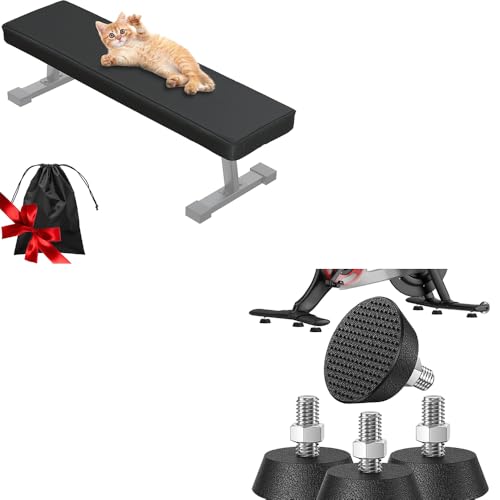 Weight Bench Cover Compatible with Tonal Accessories & Crostice Exercise Bike Support Foot Pads