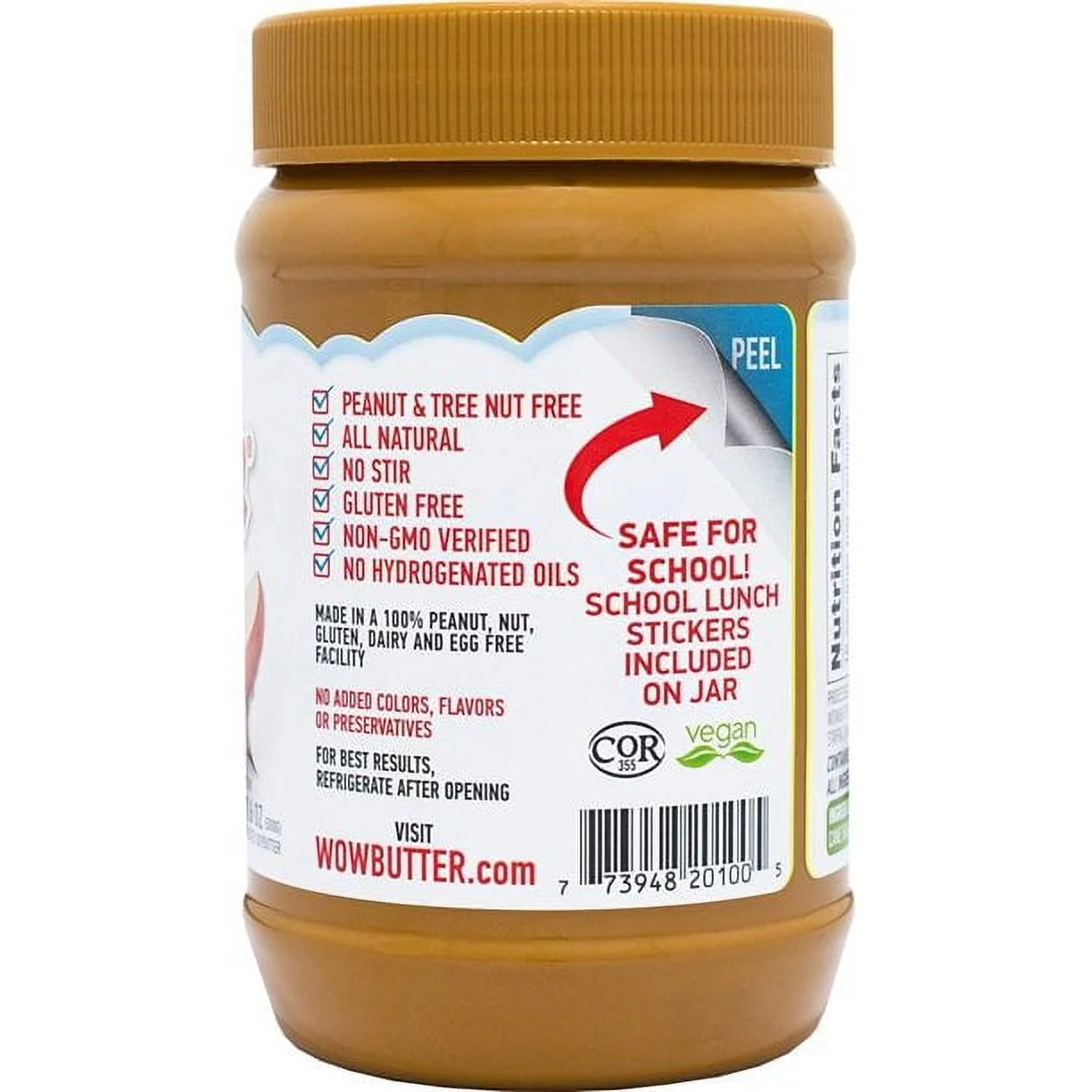 WowButter Tastes Just Like Peanut Butter toasted Soy Spread Creamy -- 17.6 oz Pack of 3