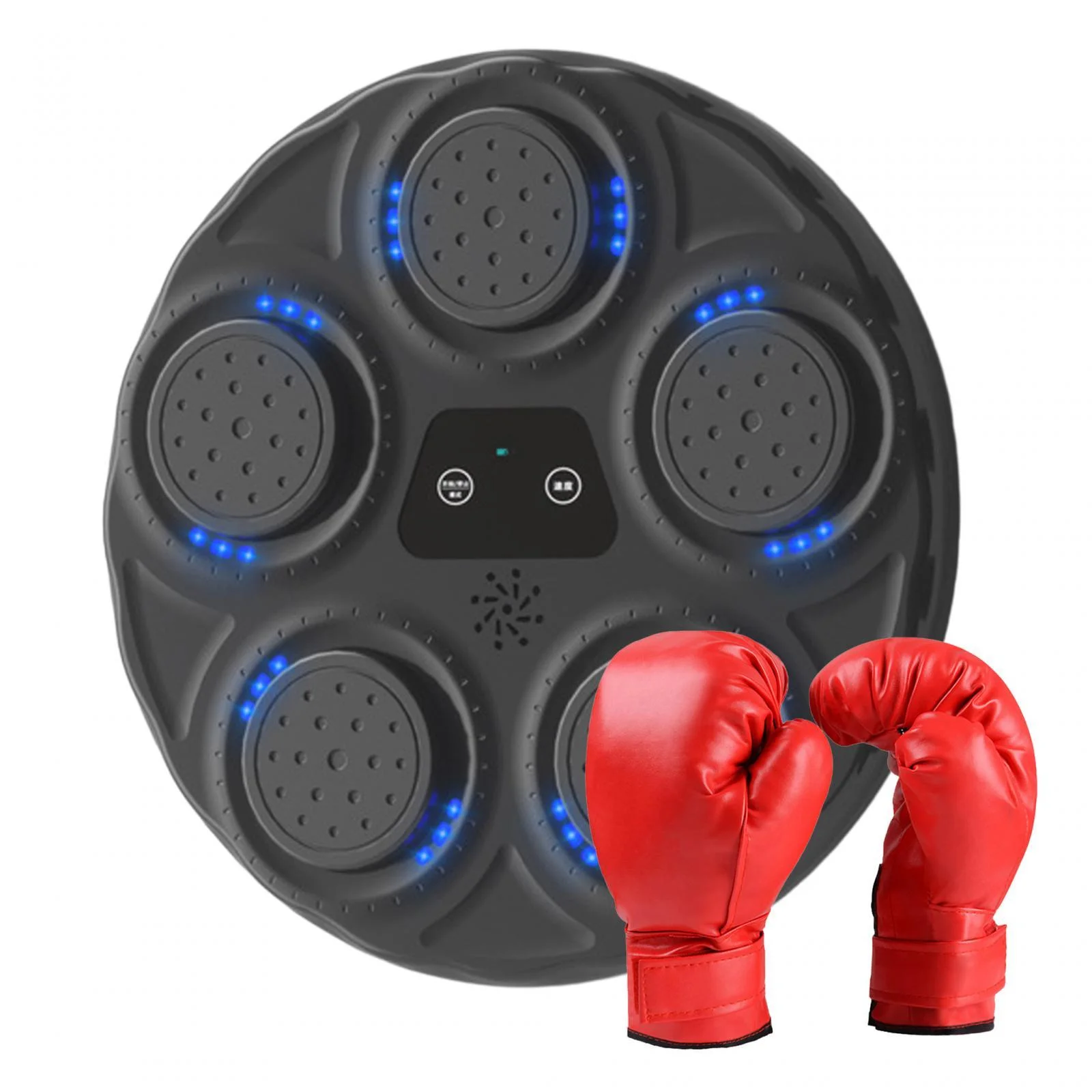 yotijar Electronic Boxing Machine Adjustable for Kids RGB Lights Music Boxing Target With Gloves