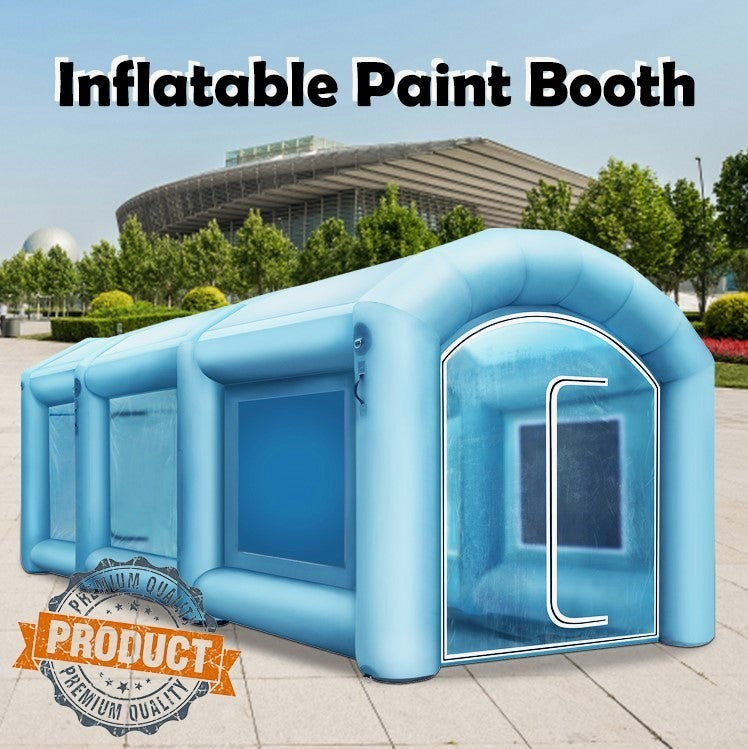 Premium Inflatable Spray Booth Car Paint Tent W/ Blowers – 23x13x8ft