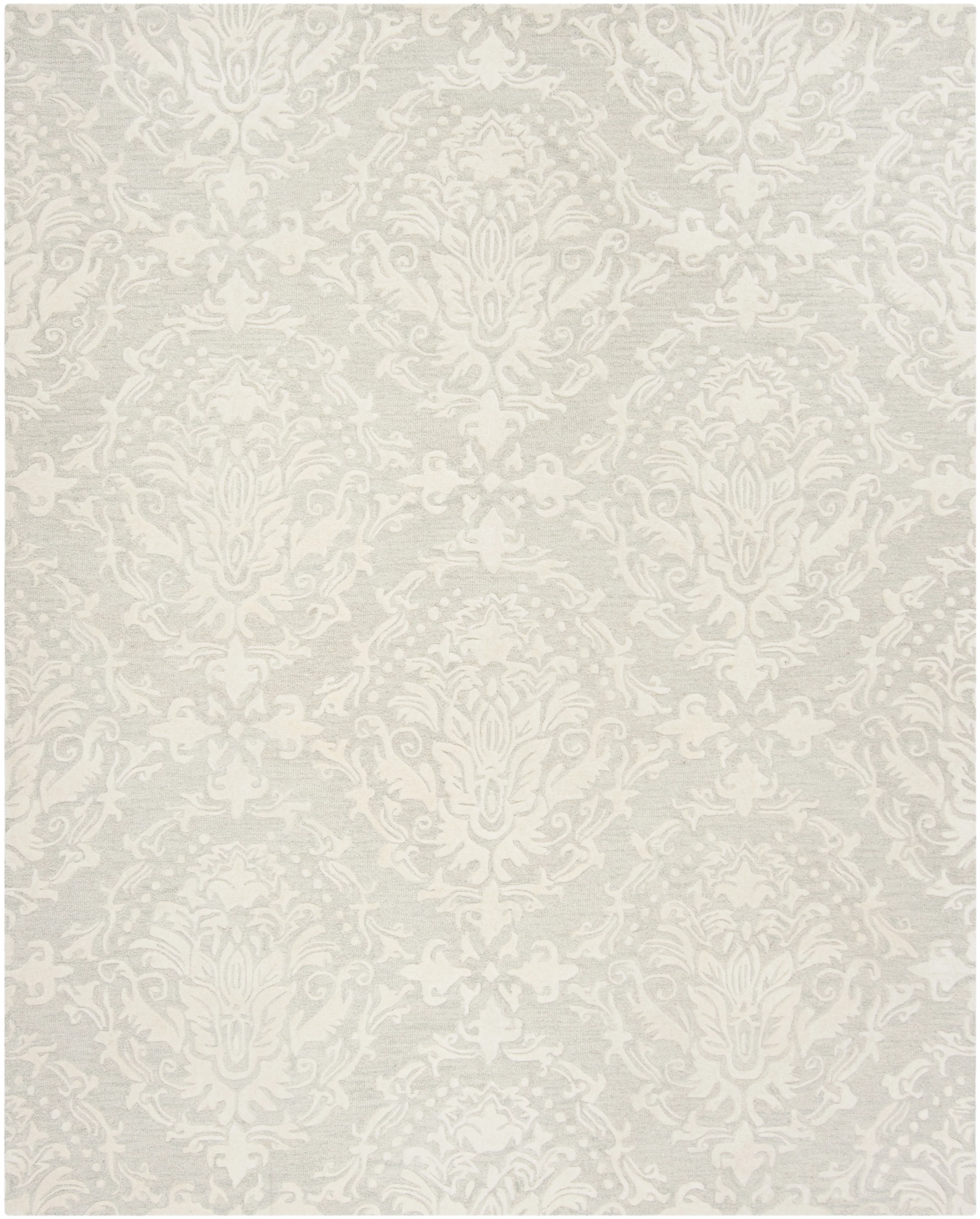 SAFAVIEH Blossom Kestrel Damask Area Rug, Sage/Ivory, 10' x 14'