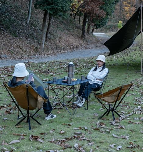 iClimb Ultralight Compact Camping Folding Table with Carry Bag (Blue - S)