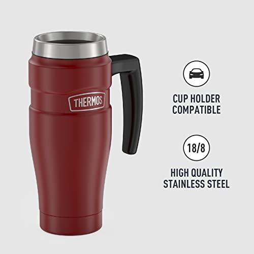 THERMOS Stainless King Vacuum-Insulated Travel Mug, 16 Ounce, Matte Stainless Steel