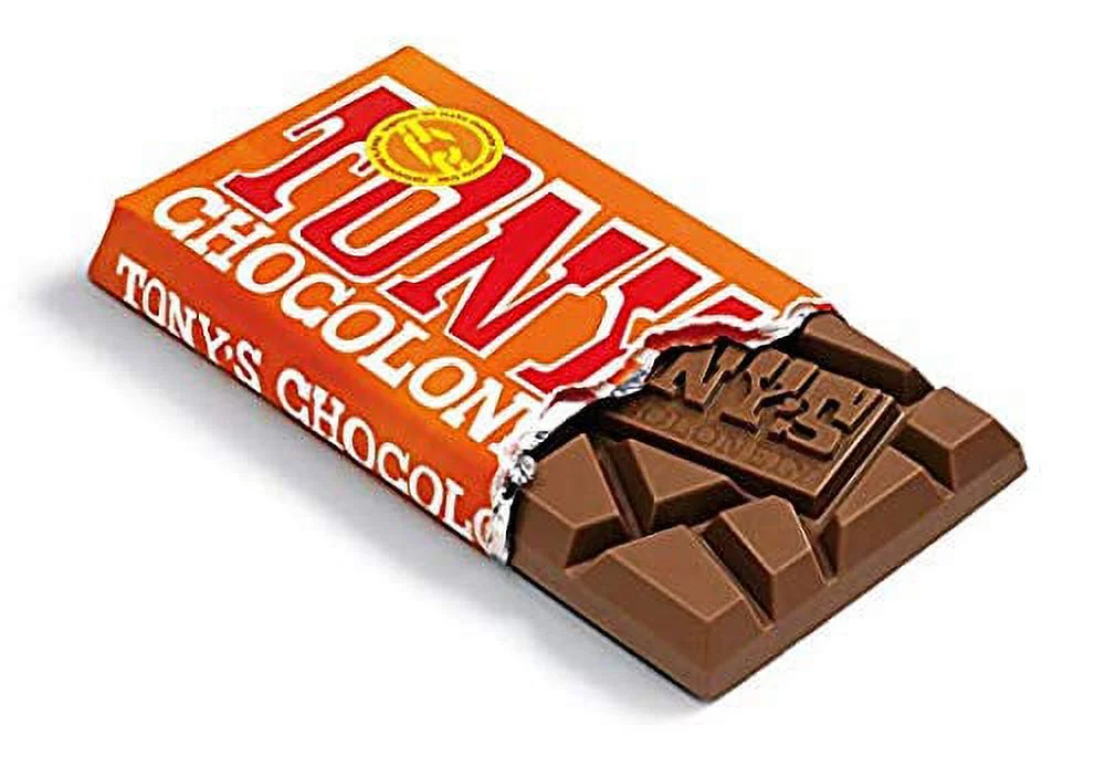 Tony's Chocolonely Caramel Sea Salt Milk Chocolate Bar, 6 oz., 4-Pack
