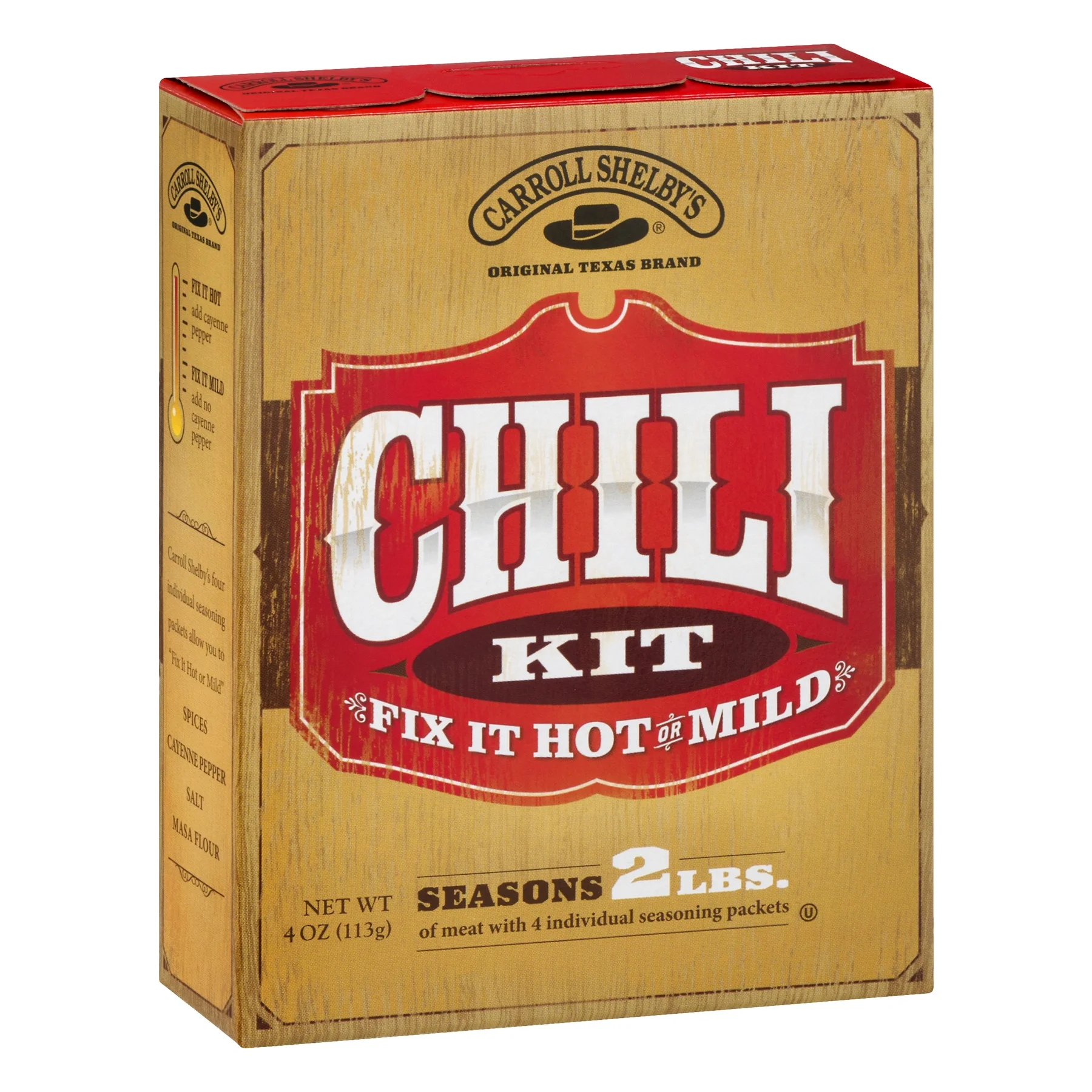 (4 pack) Carroll Shelby's Chili Kit, 3.65 oz