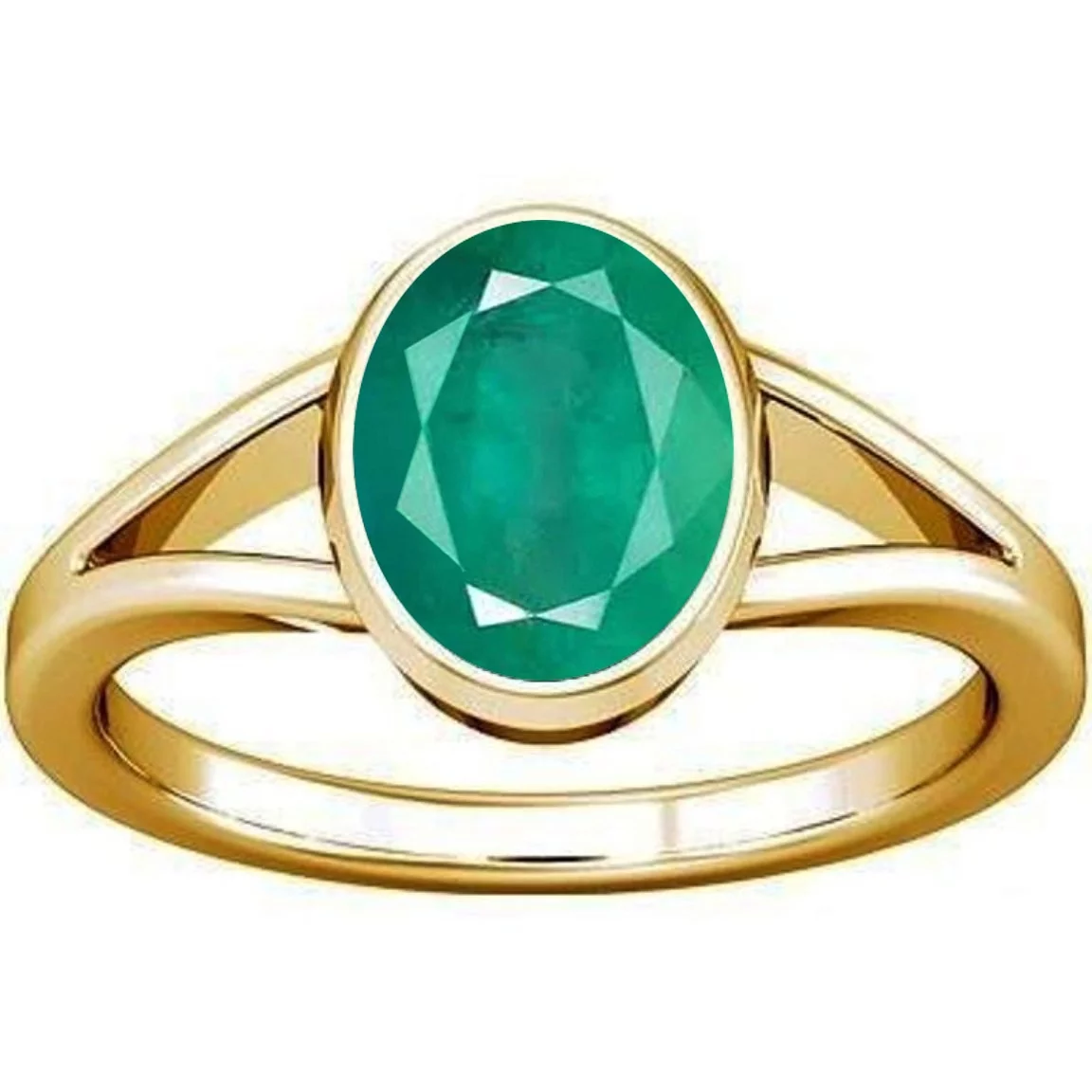 Divya Shakti 5.25-5.50 Carat Emerald Panna Gemstone Panchdhatu Ring For Men & Women