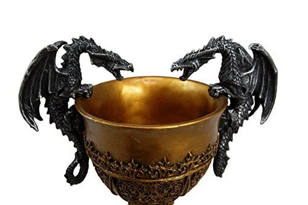 Ebros Gift Large Royal King Arthur Pendragon Dual Dragon Handles Medieval 10.5