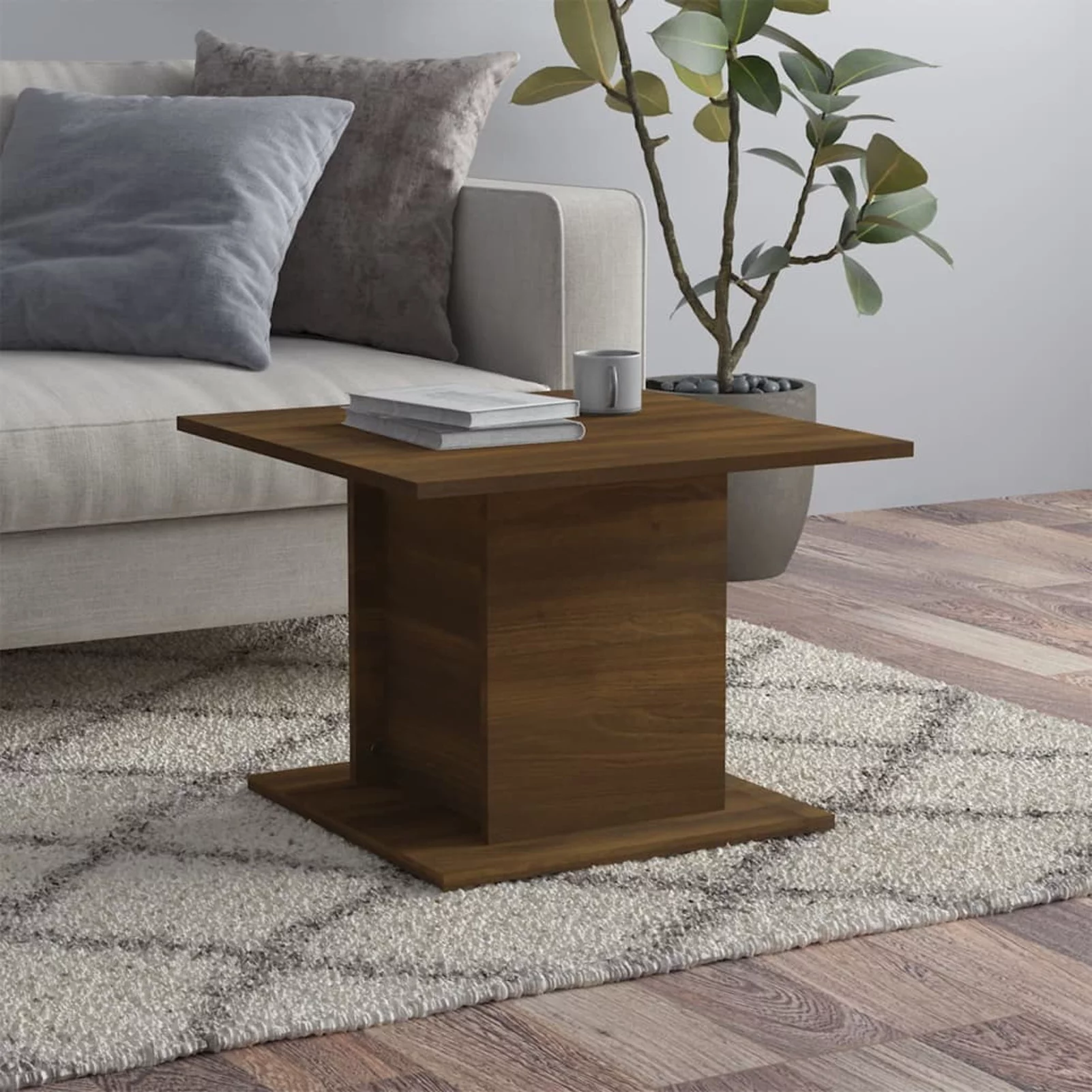 walmeck Coffee Table Brown Oak 21.9