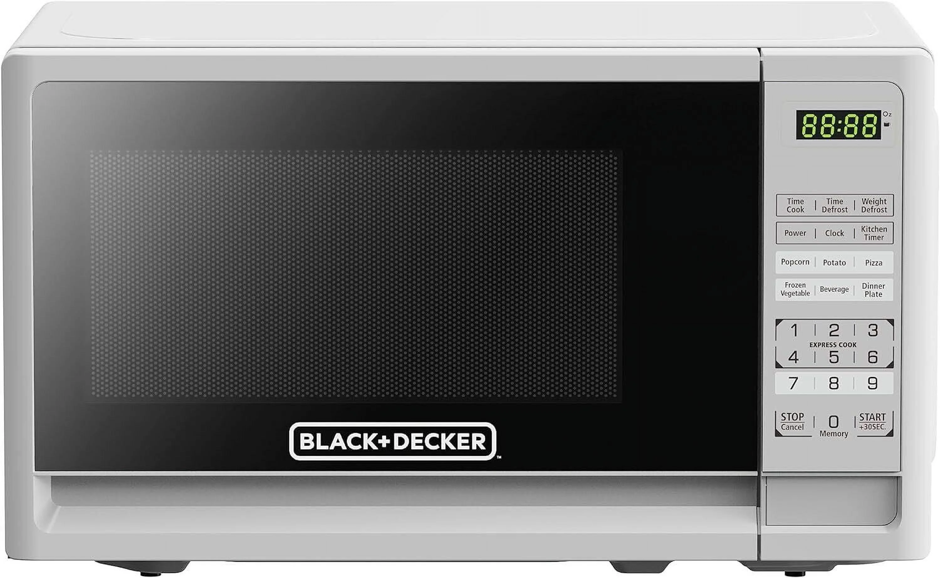 Black & Decker Compact Countertop Microwave Oven 0.7 Cu. Ft. 700W LED Lighting