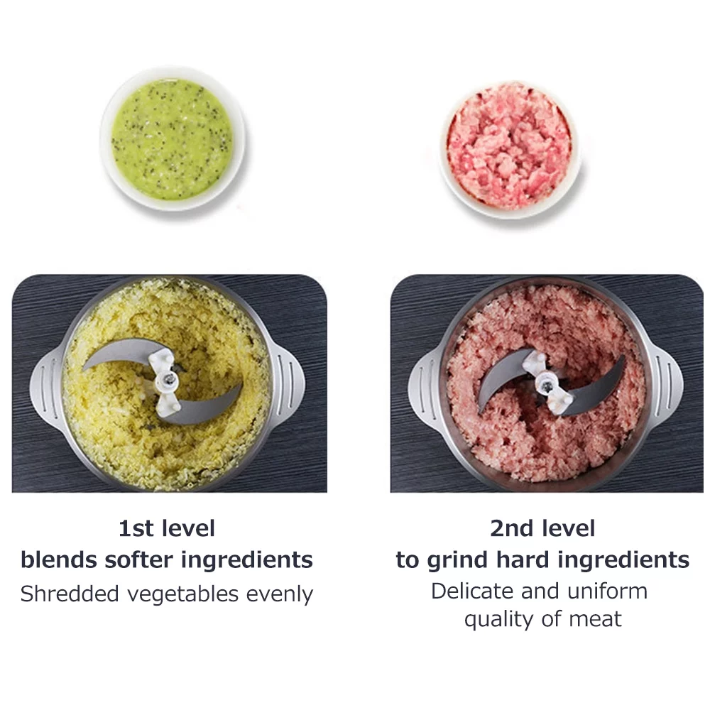 Electric Meat Grinder 3L Stainless Steel Capacity Powerful 250W Kitchen Cooker Blender Upgrade Your Cooking Skills