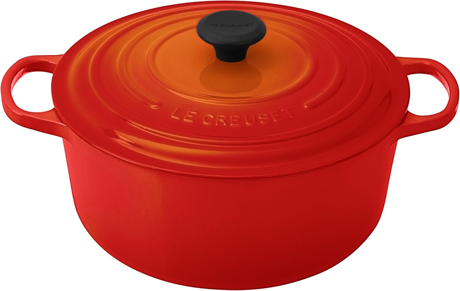 Le Creuset Enameled Cast Iron Signature Round Dutch Oven, 7.25 qt., Flame