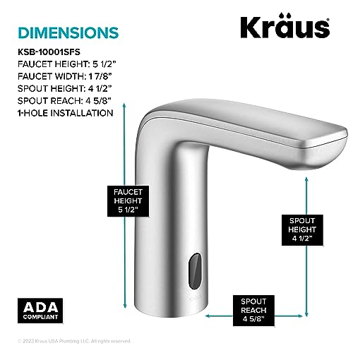 KRAUS Indy Single Handle One Hole Bathroom Sink Faucet in Chrome, KBF-1411CH