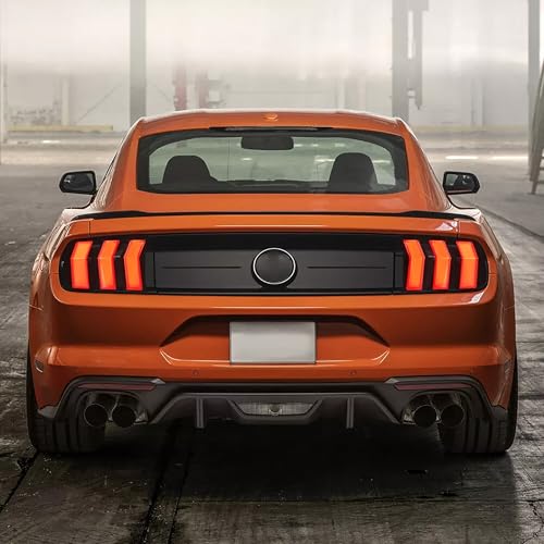 VLAND LED Rear Lights Compatible with Mustang 2015-2023 w/Sequential Turn Signal (5-Modes Switchable Lighting), Clear Lens Taillight Assembly, Passenger&Driver Sides (Clear)