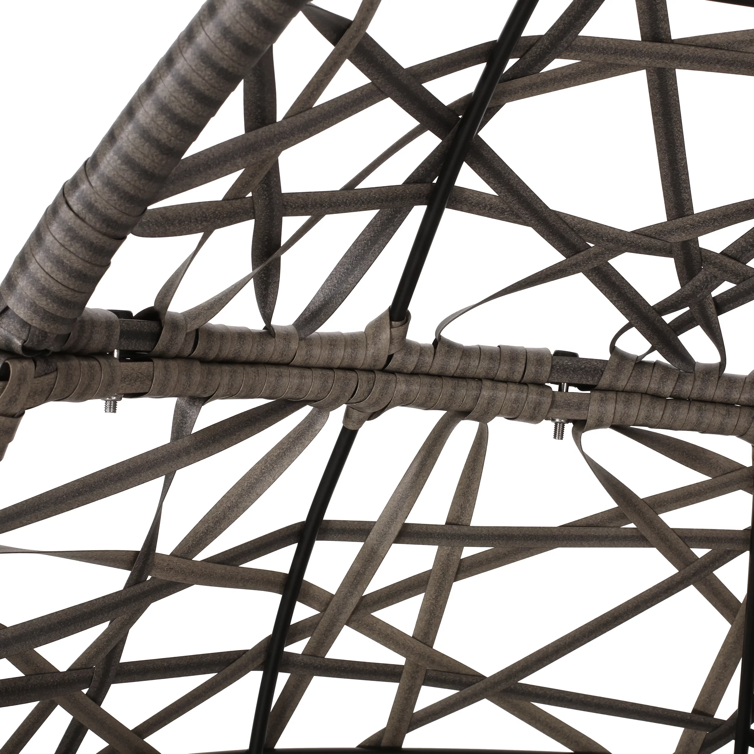 Noble House Los Alamitos Wicker Hanging Chair (NO STAND) in Gray