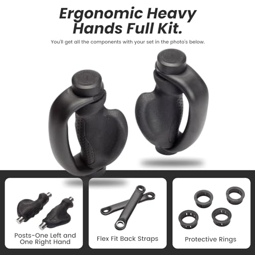 Heavy Hands Ergonomic Grips with Four 2 LB Twist-on Weights