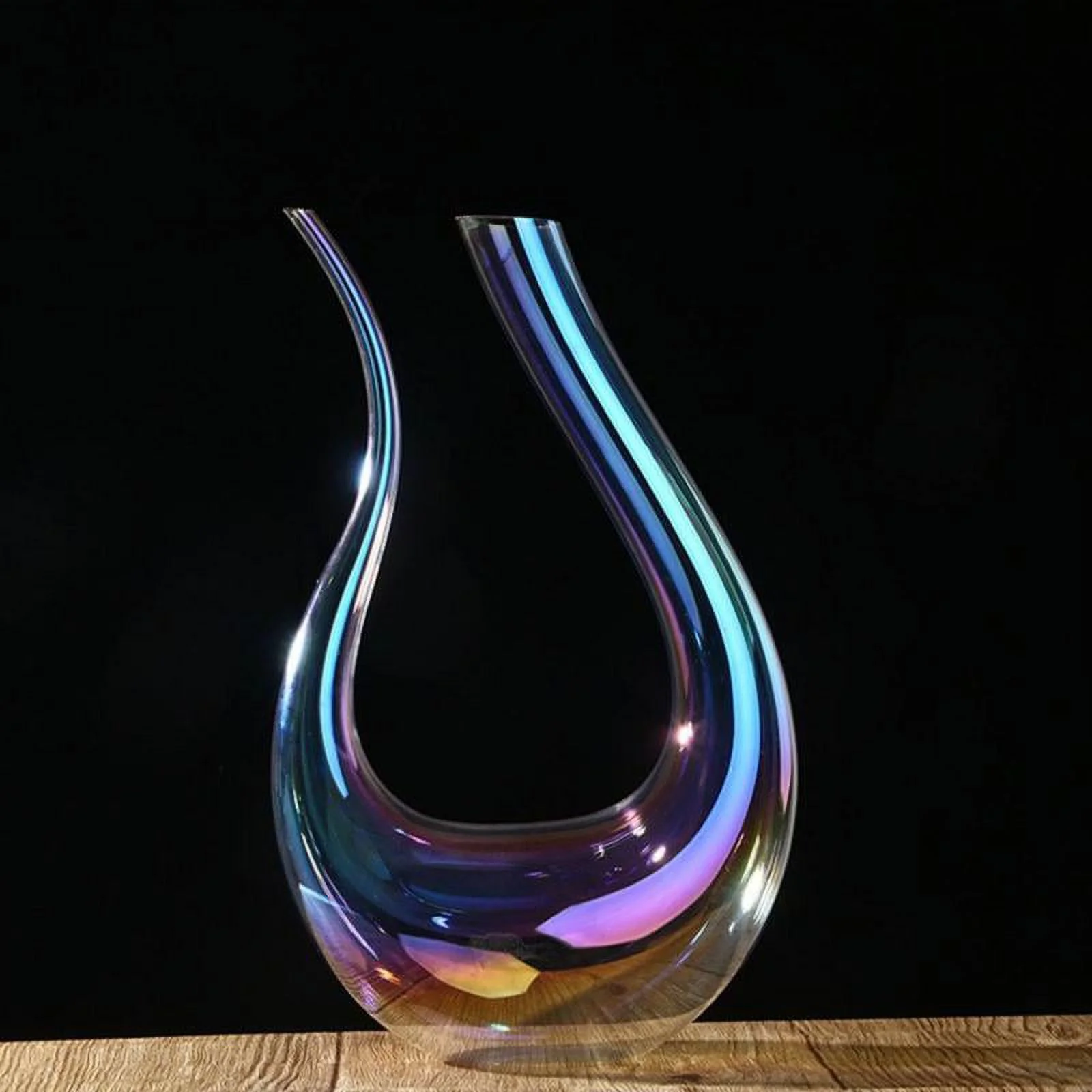 Clear Wine Decanter, Wine Gift Wine Accessories Wine Separator, for Restaurant Kitchen Desktop - Colorful