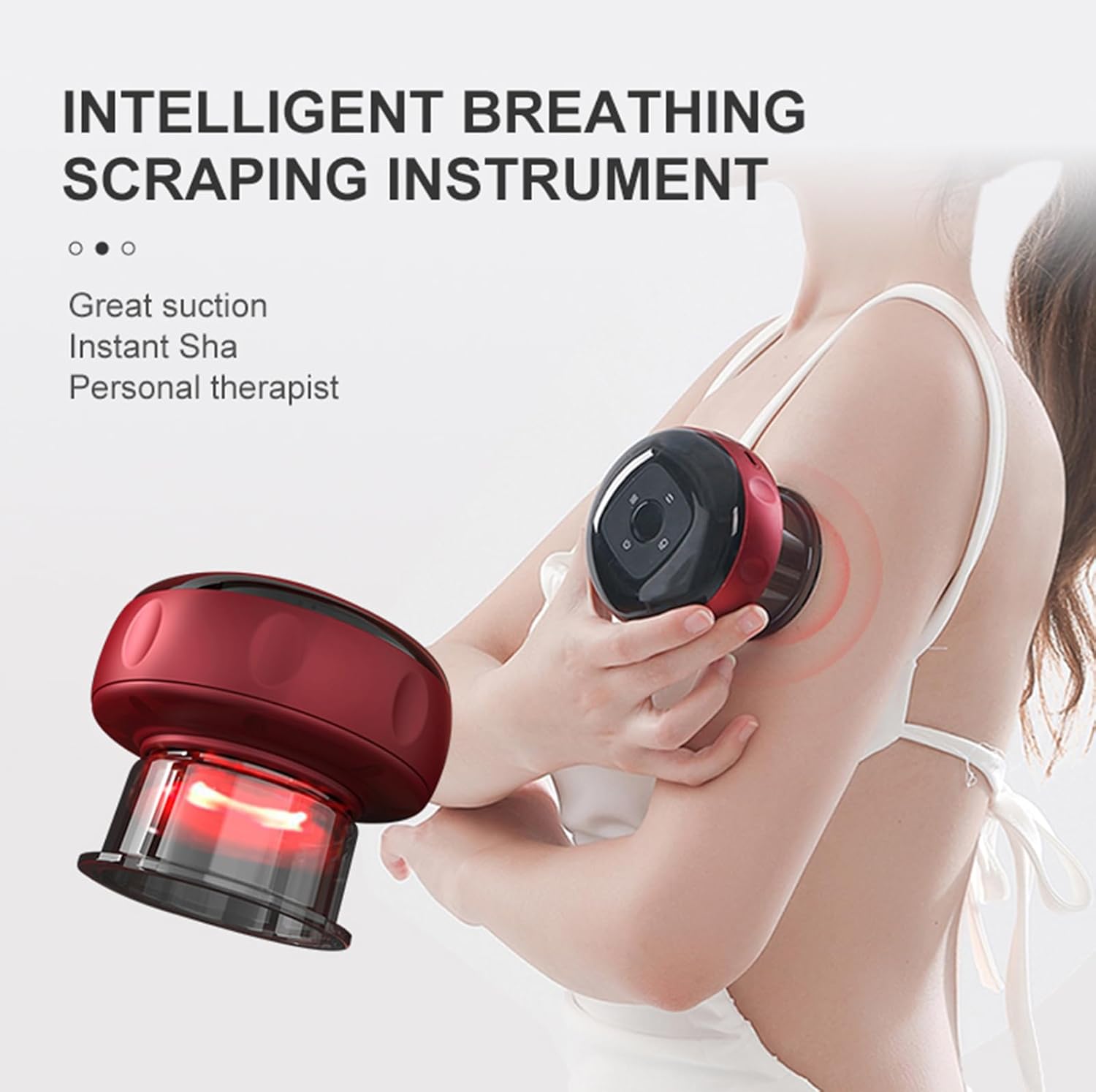 Smart Electric Cupping Therapy Massager, Cupping Device Cellulite Massager for Targeted Pain Relief, Knots, Aches, Muscle Soreness | Portable Massage Vacuum Therapy Machine Scrapping Cupping To