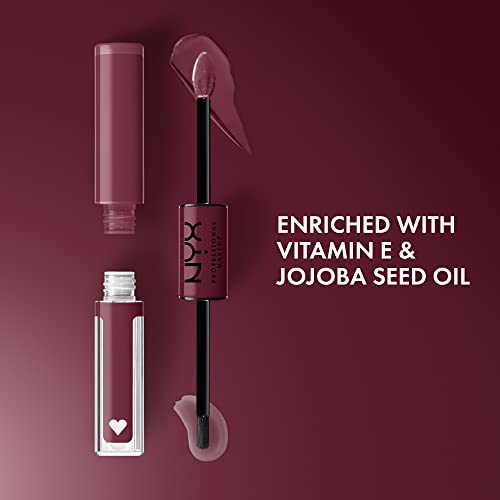 NYX PROFESSIONAL MAKEUP Shine Loud, Long-Lasting Liquid Lipstick with Clear Lip Gloss - Rebel In Red (Warm Red)