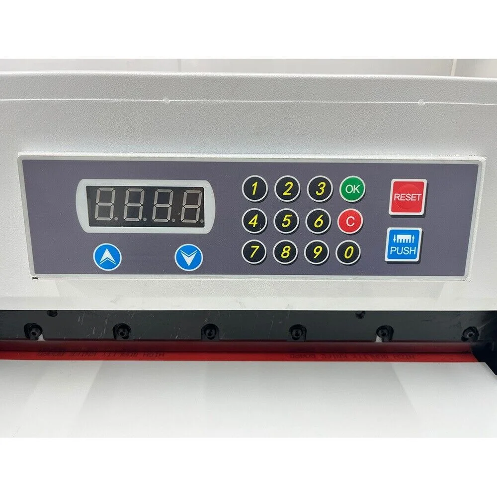 PreAsion Electric Heavy Paper Cutter 17.7''/45cm CNC Paper Cutting Machine Double Key Cutting 110V