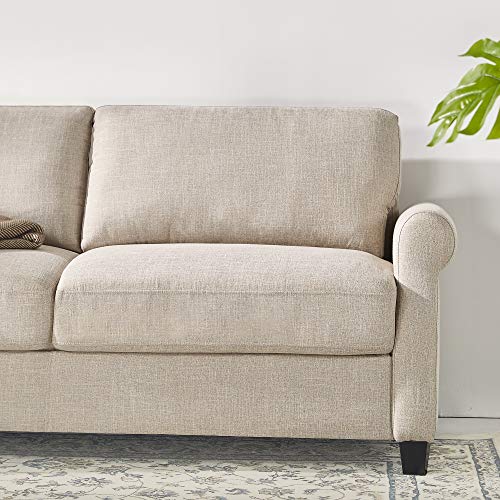 ZINUS Josh Loveseat Sofa, Easy, Tool-Free Assembly, Beige