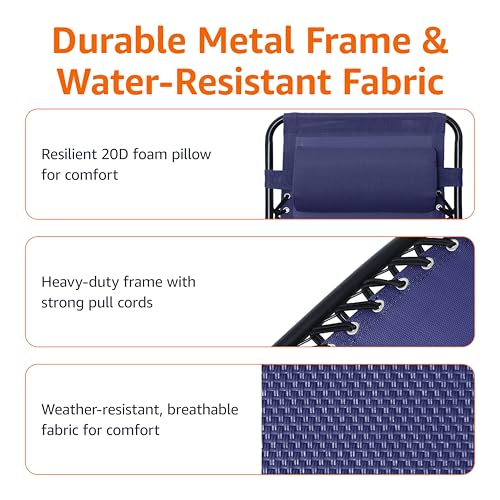 Amazon Basics Foldable Rocking Chair - Blue