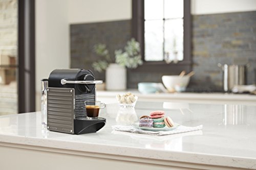 Nespresso BEC430TTN Pixie Espresso Machine, 24 ounces by Breville, Titan