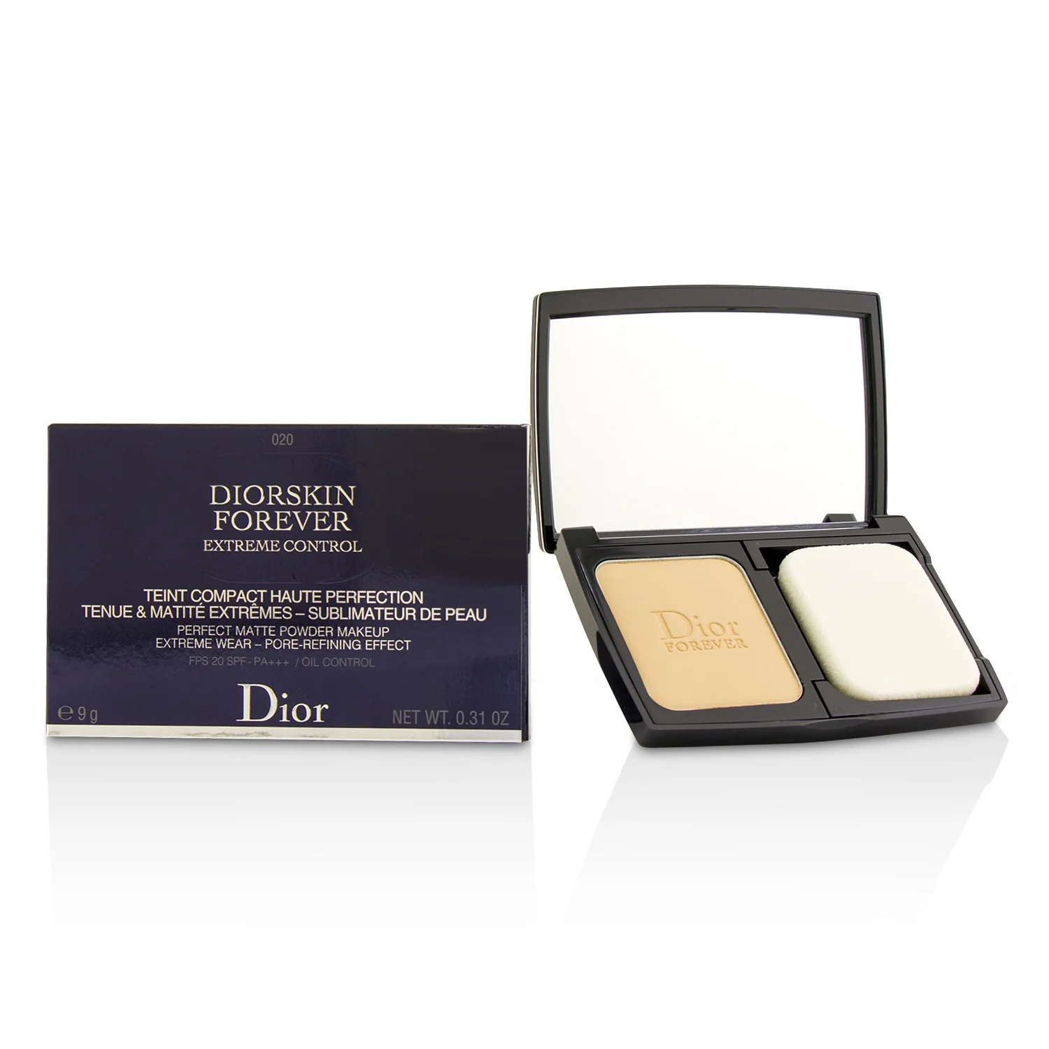 Christian Dior Diorskin Forever Extreme Control Perfect Matte Powder Makeup SPF 20 - # 010 Ivory  9g/0.31oz