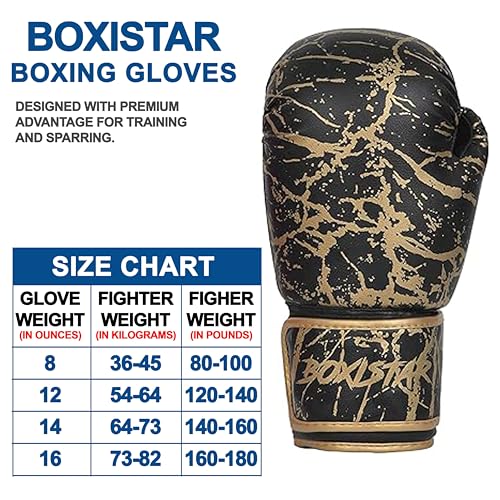 Boxistar Boxing Gloves - Men's & Women's, 8 oz to 16 oz with Optimal Padding
