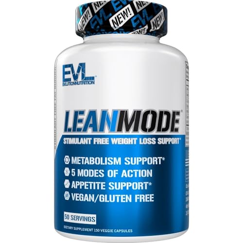 EVL Weight Loss Support Pills - Premium Multipurpose Appetite Metabolism and Fat Loss Support for Men and Women - LeanMode with Green Coffee Bean Extract CLA and Garcinia Cambogia - 50 Servings