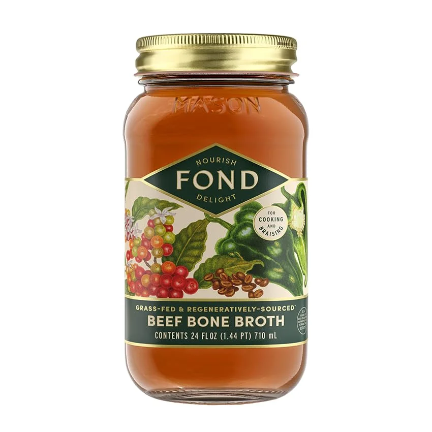 FOND Grassfed Regenerative Beef Bone Broth infused with Organic Roasted Poblanos