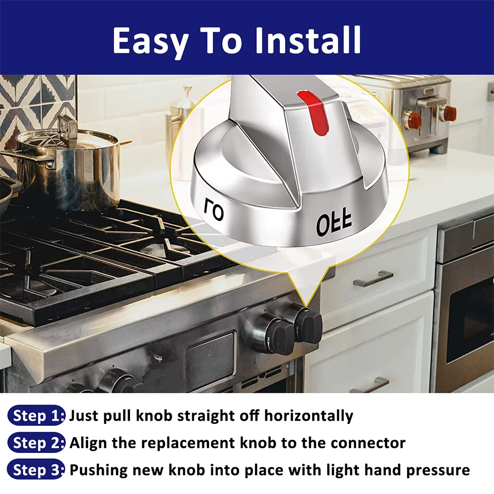 5 Pcs  Burner Control Dial Knob Range Oven for Samsung Range Oven Stove Replace DG64-00473A