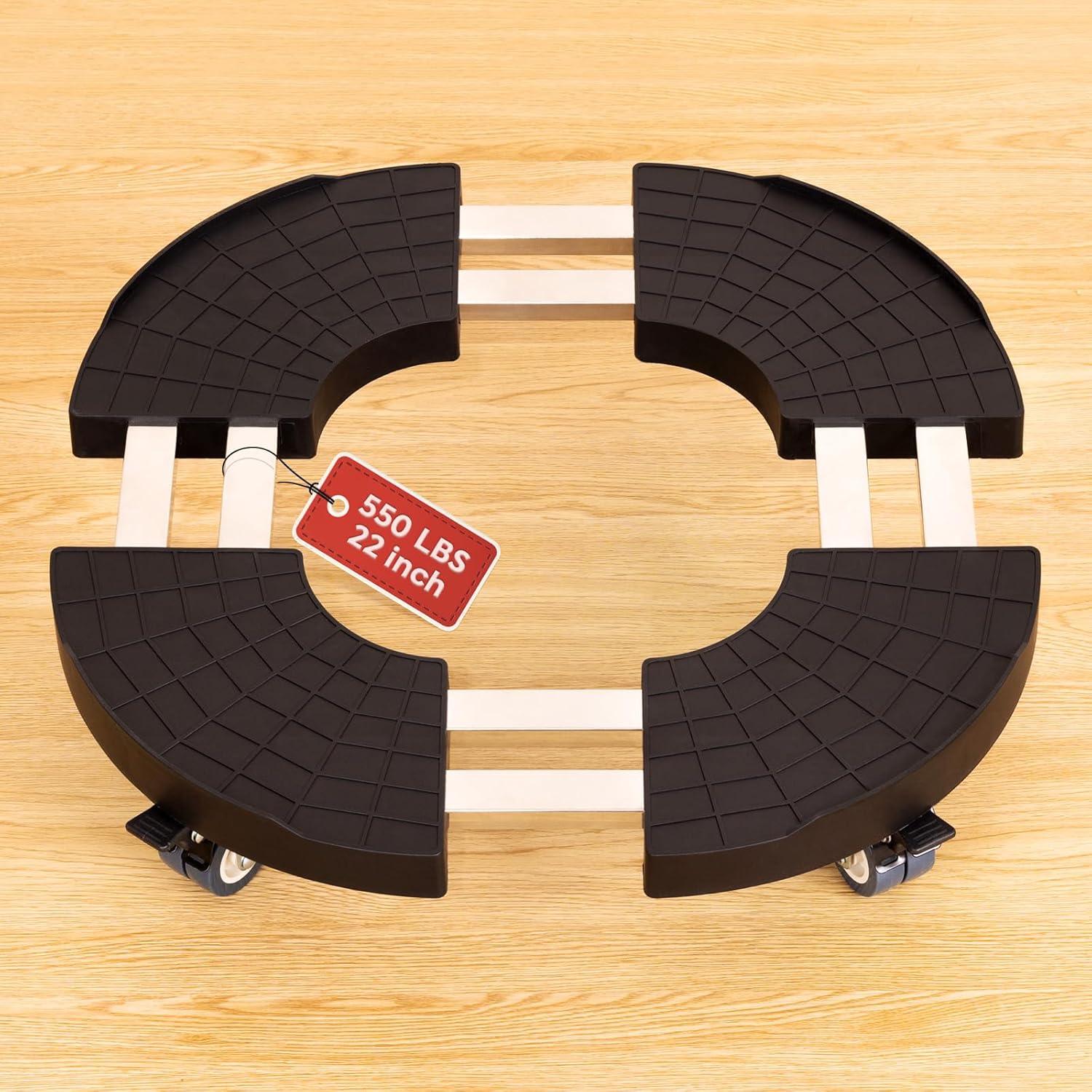 Yangbaga Plant Caddy with Wheels Heavy Duty, 550LBS Adjustable 15.7in-22in Large Plant Stand with Dual Lockable Casters for Indoor Outdoor Large Planter, Flower Pot, 1pack