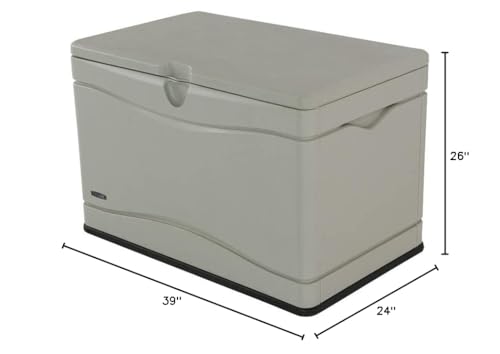 Lifetime 60012 Extra Large Deck Box, 130 Gallon, Desert Sand/Brown