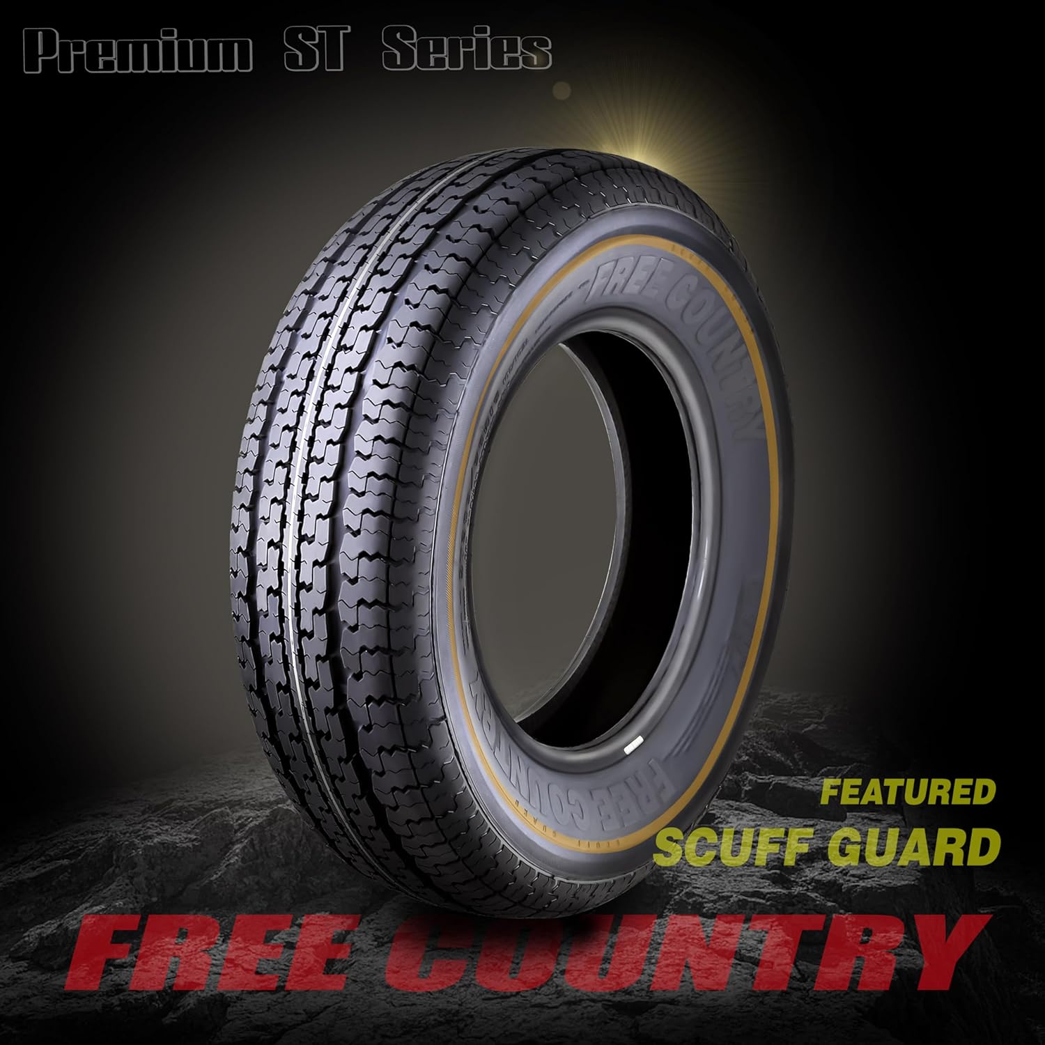 Premium FREE COUNTRY Trailer Tire ST215 75R14 / 8PR Load Range D 11136