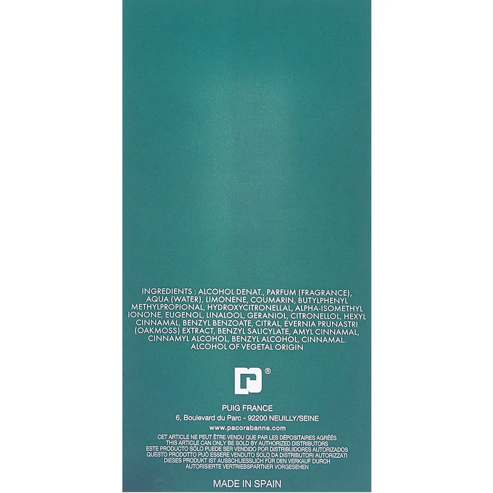 6 Pack - Paco Rabanne FOR MEN by Paco Rabanne by Paco Rabanne Eau de Toilette Men's Spray CologneRabanne 3.4 oz