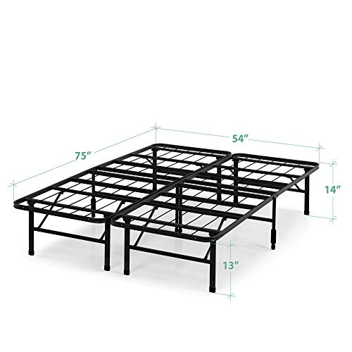 ZINUS Rumi 14in Full Metal Bed Frame, Quick Assembly SmartBase® Mattress Foundation, Heavy Duty Sturdy Steel with No Box Spring Needed, Eco-Friendly Packaging, Black