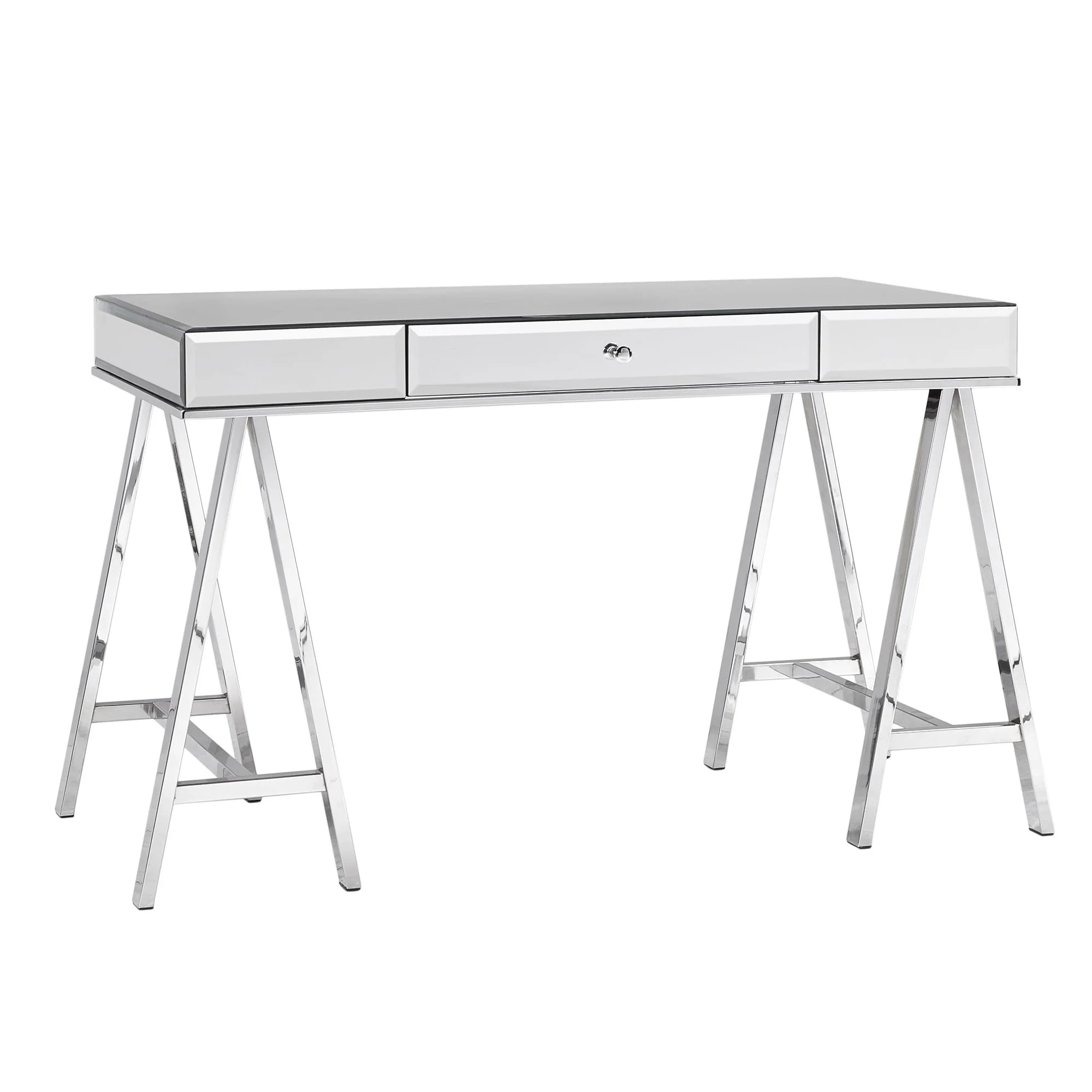 Chelsea Lane Chrome Mirror Writing Desk